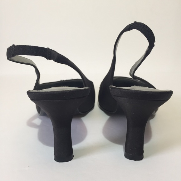 Nina Beaded Point Toe Heels Black Size 8M - Picture 5 of 8